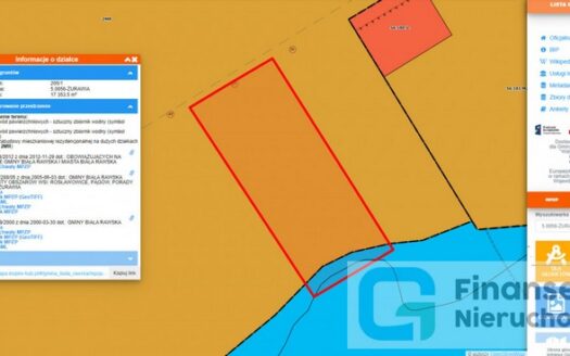 Działka budowlana, 17 374 m2, Żurawia gm. Biała Rawska, NIŻSZA CENA!