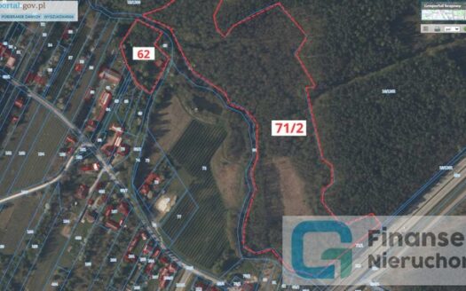 Zabudowana działka nad rzeką oraz las, 1/2 udziału, Przewodowice