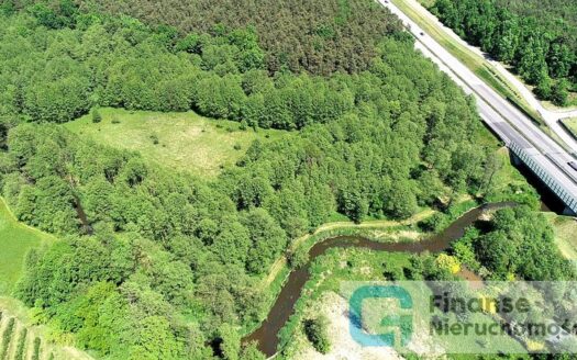 Zabudowana działka nad rzeką oraz las, 1/2 udziału, Przewodowice