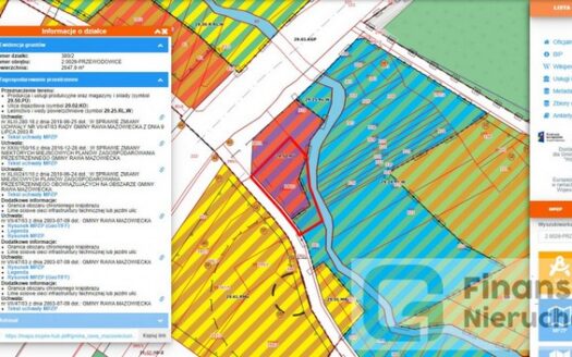 Działka 2651 m2 przy S8, Przewodowice