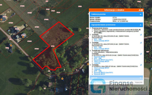 Działki budowlane w Wałowicach 100 zł/m2